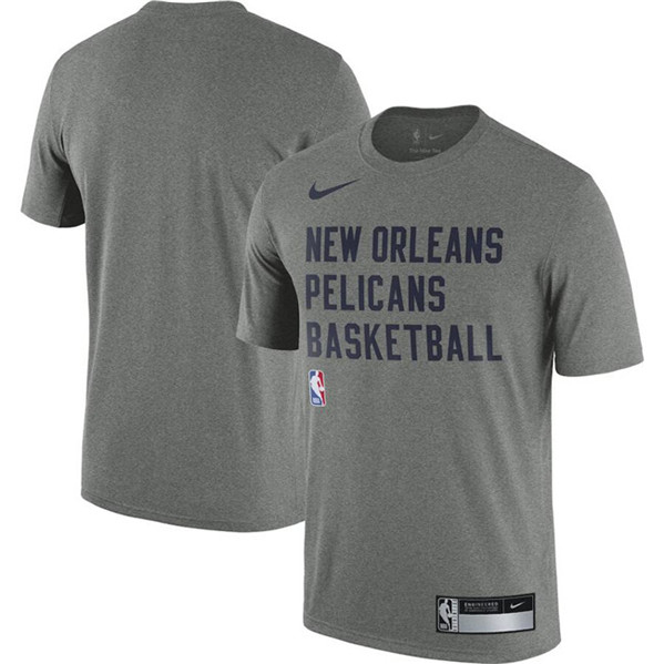 Men's New Orleans Pelicans Heather Gray 2023/24 Sideline Legend Performance Practice T-Shirt
